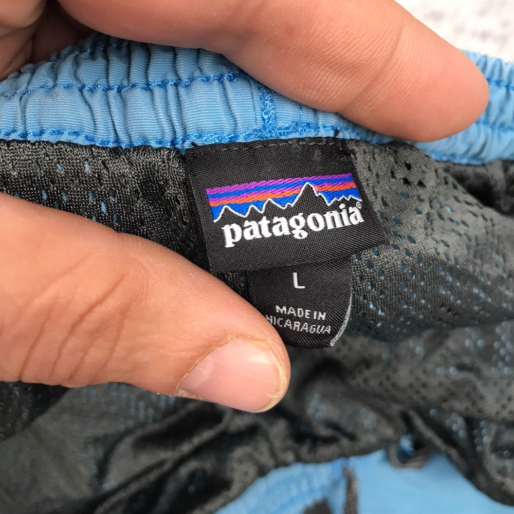 Patagonia Baggies Shorts Mens L Blue Lightweight 4" Lined Pockets Nylon - Picture 4 of 11